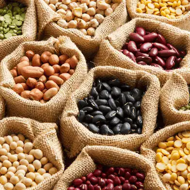 Colorful lentils